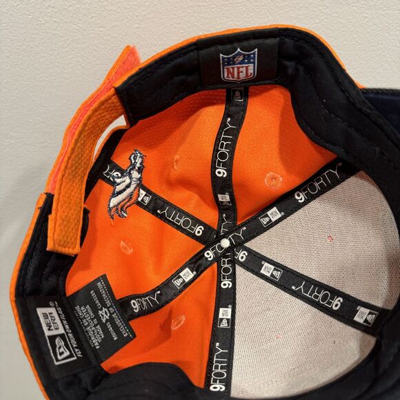 NWT New Era 9Forty Hat Denver Broncos NFL Embroidered Orange Adjustable Football - Picture 9 of 10